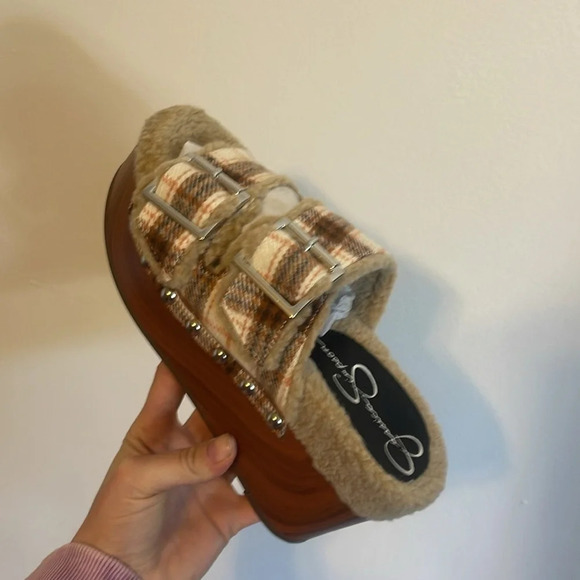 Jessica Simpson Cyriss Platform Wedge Sandal in Plaid With Buckle size 6 - Picture 7 of 9